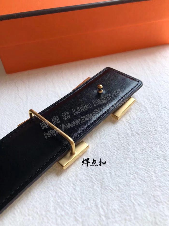 HERMES皮帶 雙面原版 h焊點扣 愛馬仕男皮帶  hgh2000